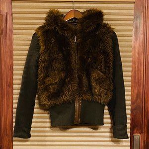 Excellent Condition, Aldo, brown shaggy faux fur, coat